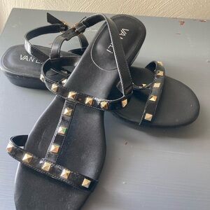 Vaneli Black Studded Sandals